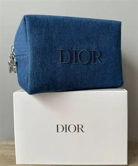 dior sachet|Dior denim pouch.